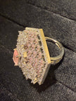 Royal Hexagon Multi-Stone Cocktail Ring