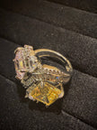 Luxury Dual Stone Wave Cocktail Ring