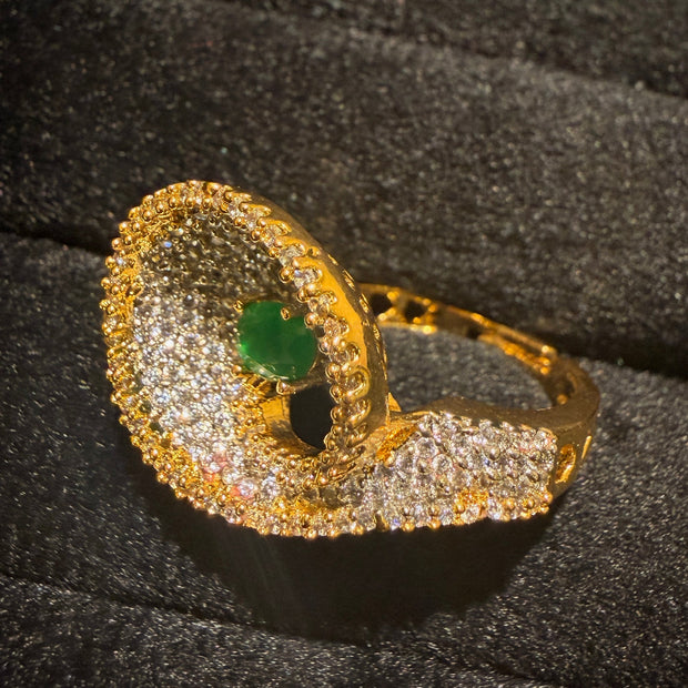 Swirl Pavé Designer Ring