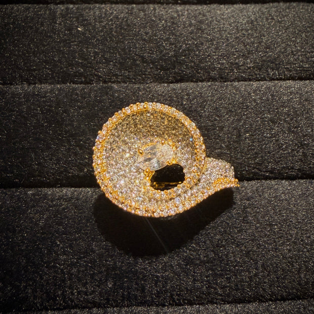 Swirl Pavé Designer Ring