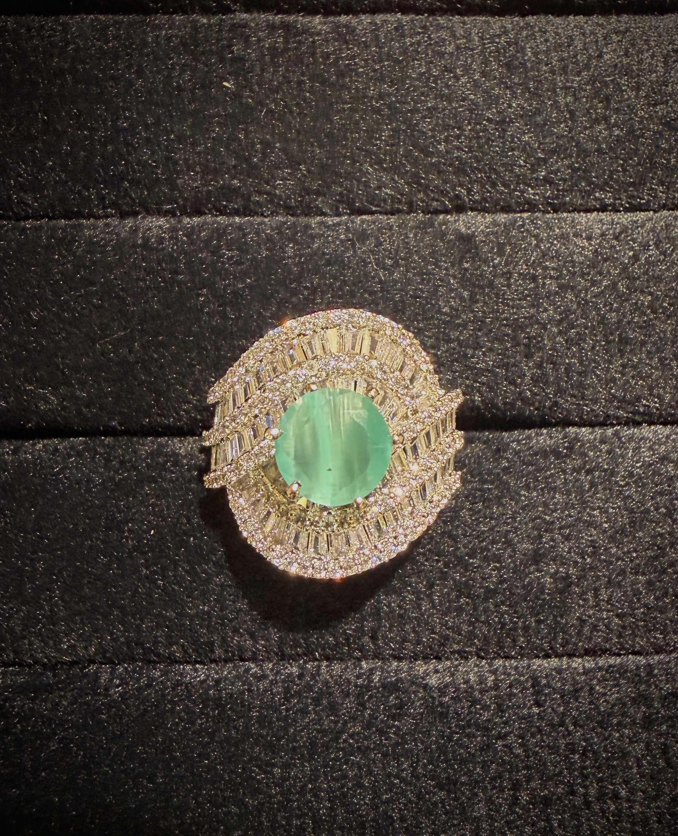 Luxury Minty Halo Ring