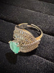 Luxury Minty Halo Ring
