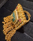 Royal Vintage Green Gungroo Ring