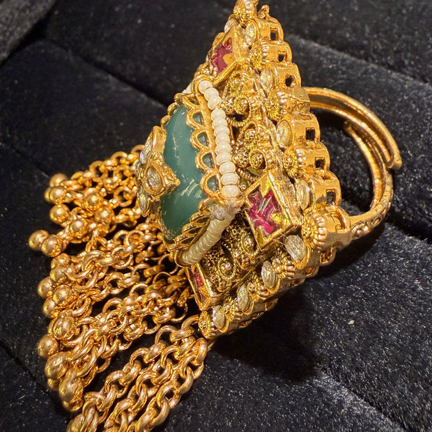 Royal Vintage Green Gungroo Ring
