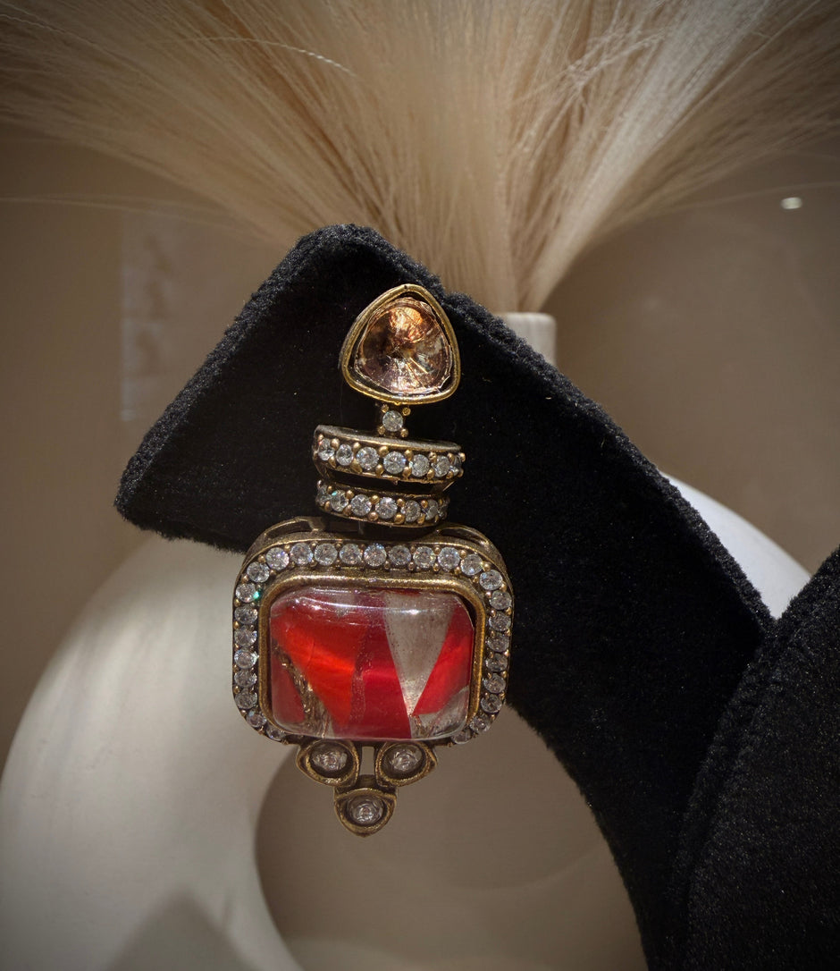 Firestone Navratna Statement Necklace Set