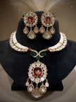 Ruby MOP Polki Hasli Choker Set