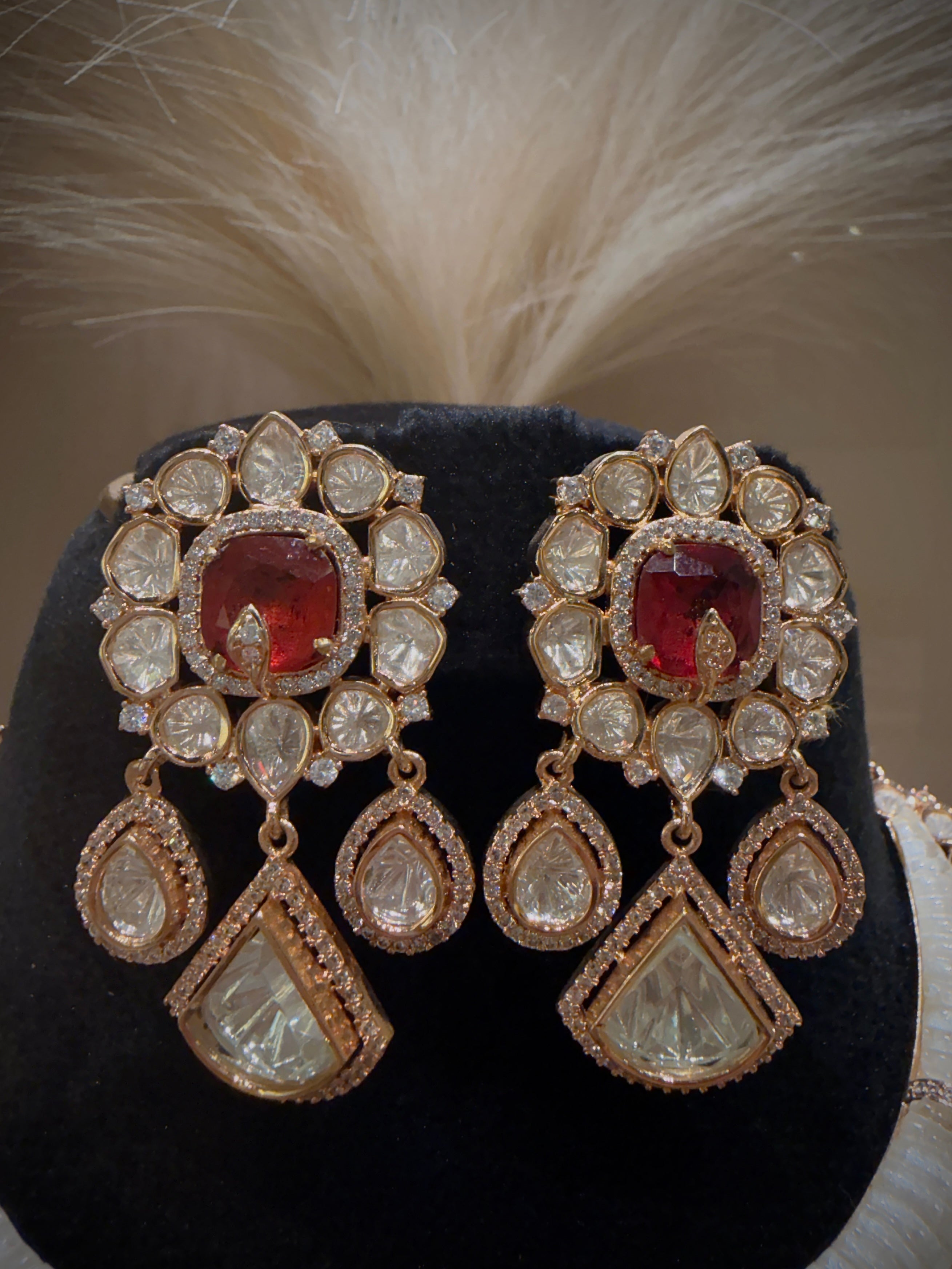Ruby MOP Polki Hasli Choker Set