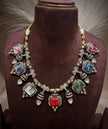 Firestone Navratna Statement Necklace Set