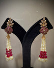Luxe Pearl Tassel Rose Hasli Choker Set