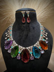 Luxury Multicolor Couture Crystal Necklace Set