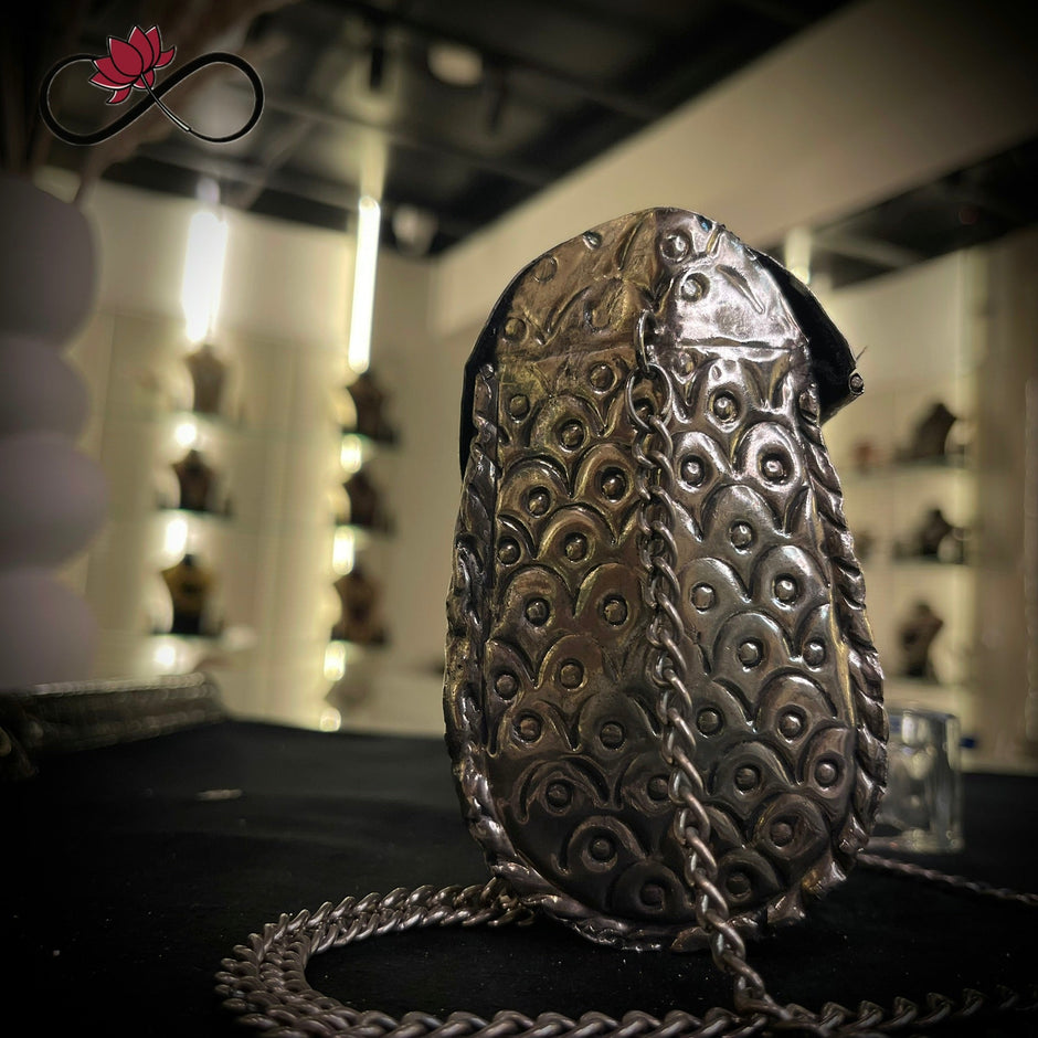 Heritage Oxidised Silver Handcrafted Brass Clutch