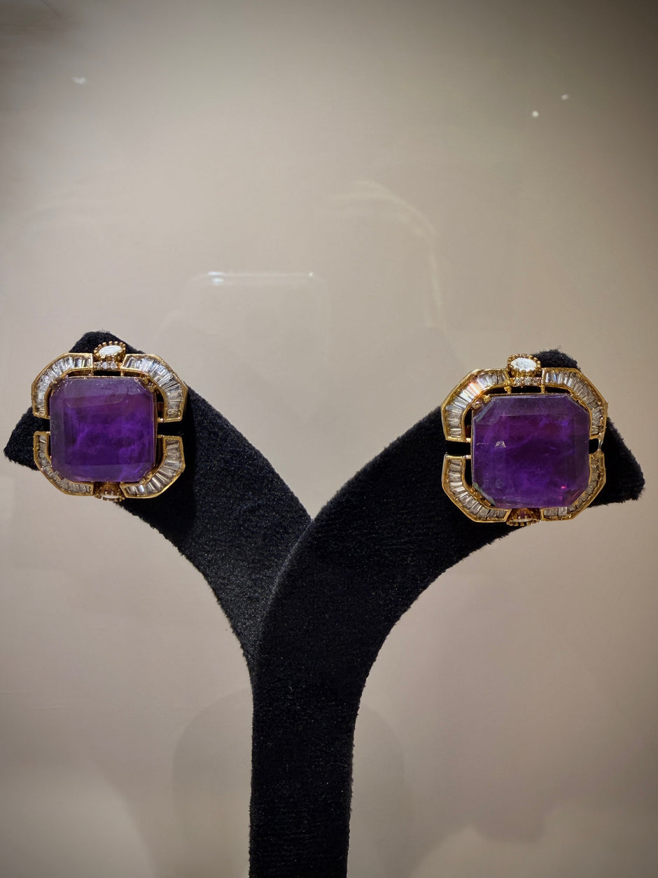 Imperial Amethyst Statement Necklace Set