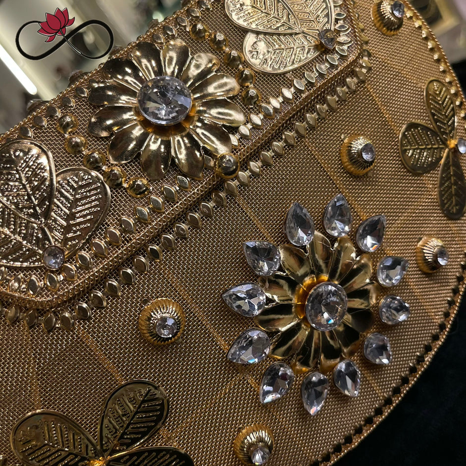 Majestic Golden Heritage Handcrafted Brass Bag