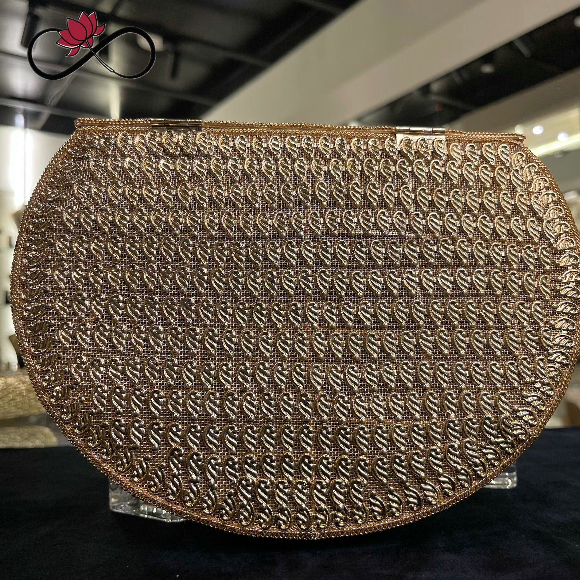 Majestic Golden Heritage Handcrafted Brass Bag
