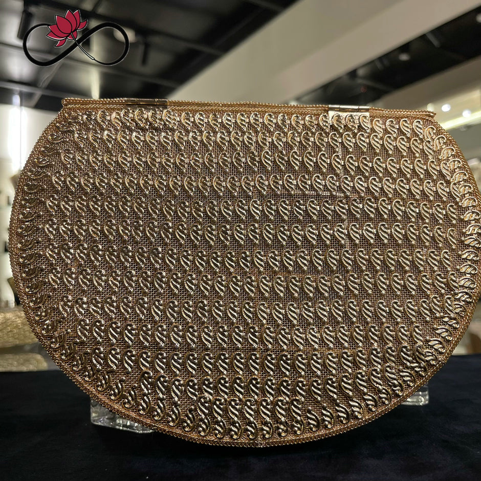 Majestic Golden Heritage Handcrafted Brass Bag