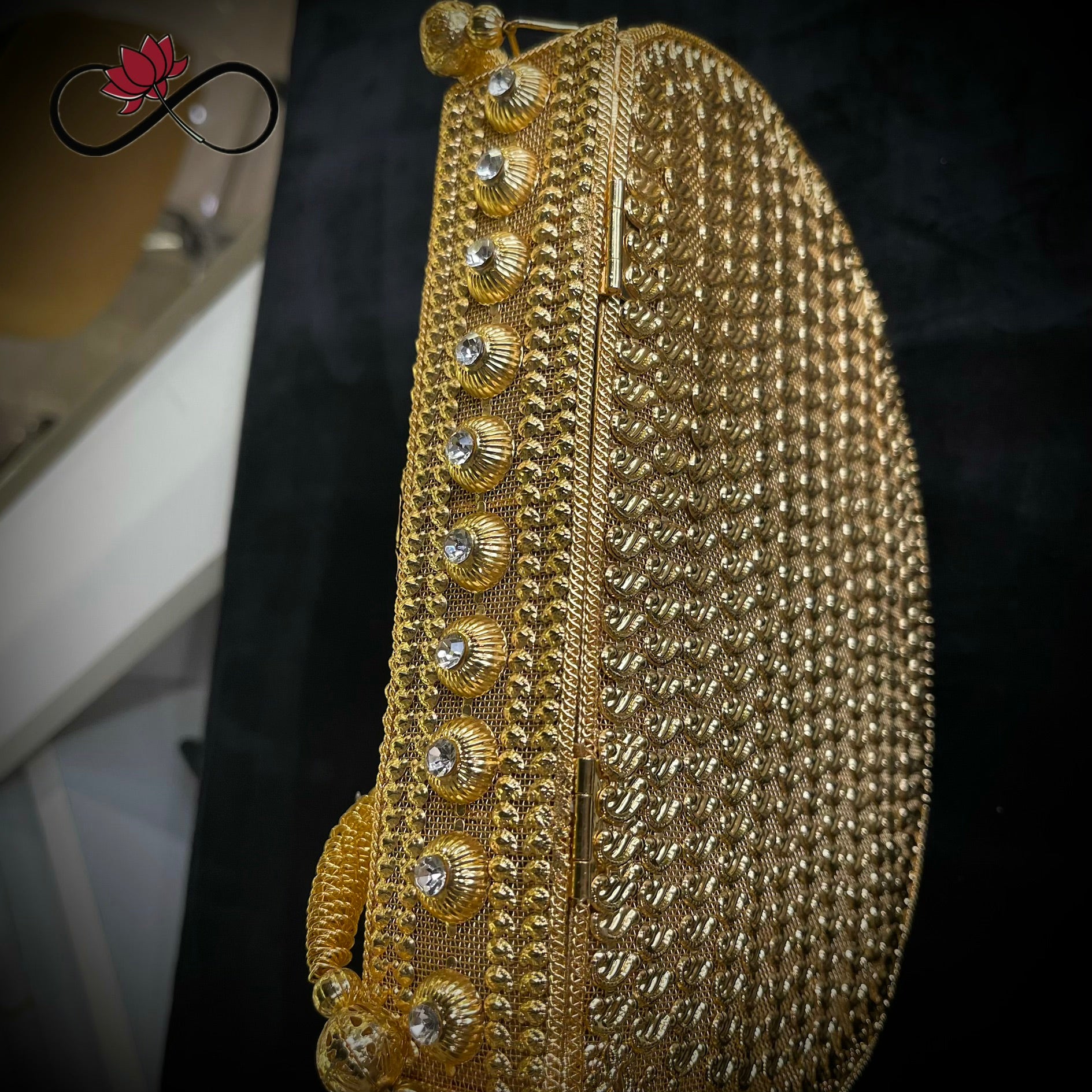 Majestic Golden Heritage Handcrafted Brass Bag