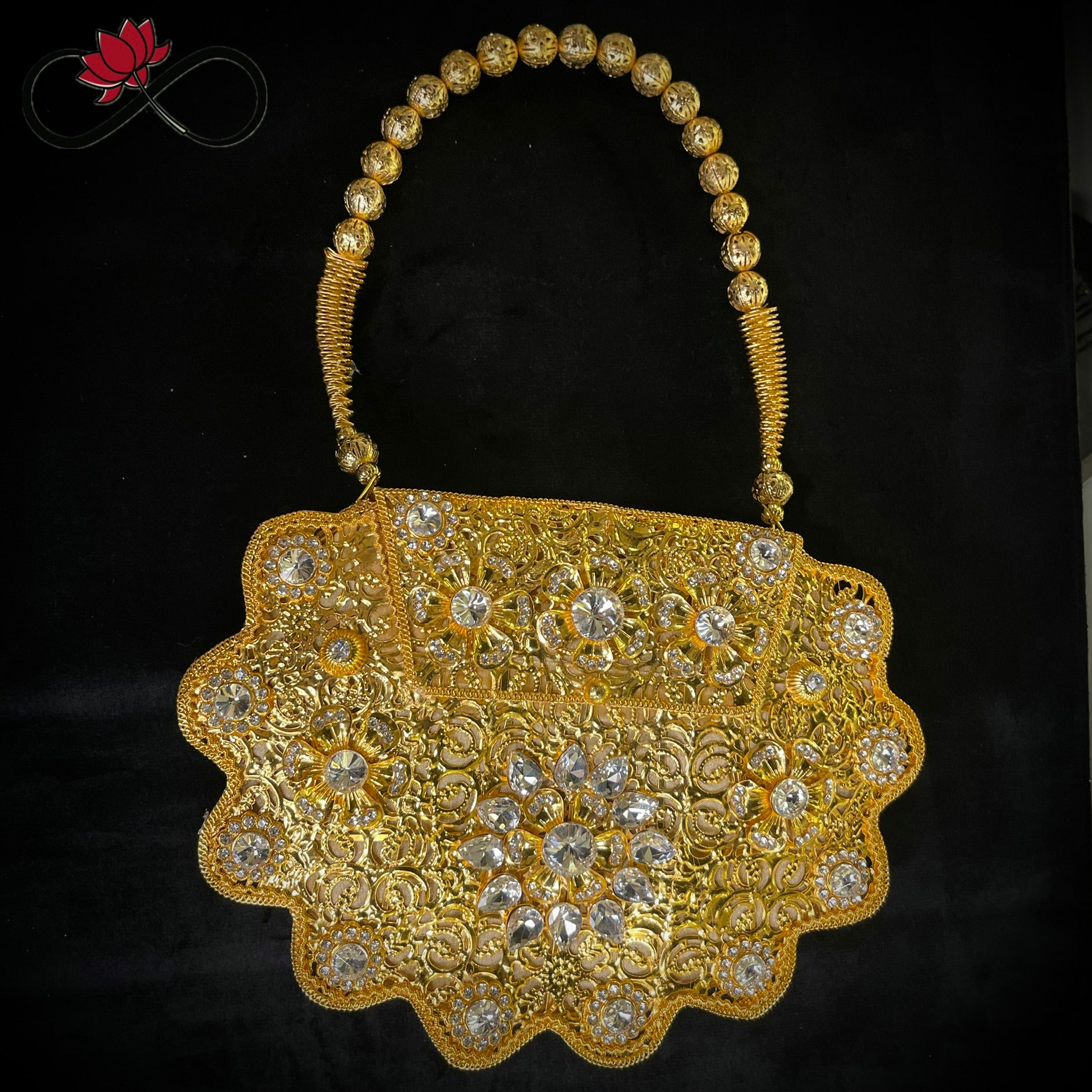 Grandeur Golden Vintage Handcrafted Brass Bag