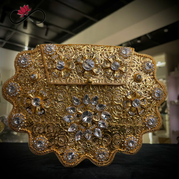 Grandeur Golden Vintage Handcrafted Brass Bag
