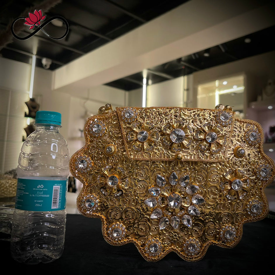 Grandeur Golden Vintage Handcrafted Brass Bag