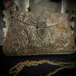 Rajwadi Golden Handcrafted Brass Clutch