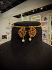 Peacock Motif Short Necklace Set
