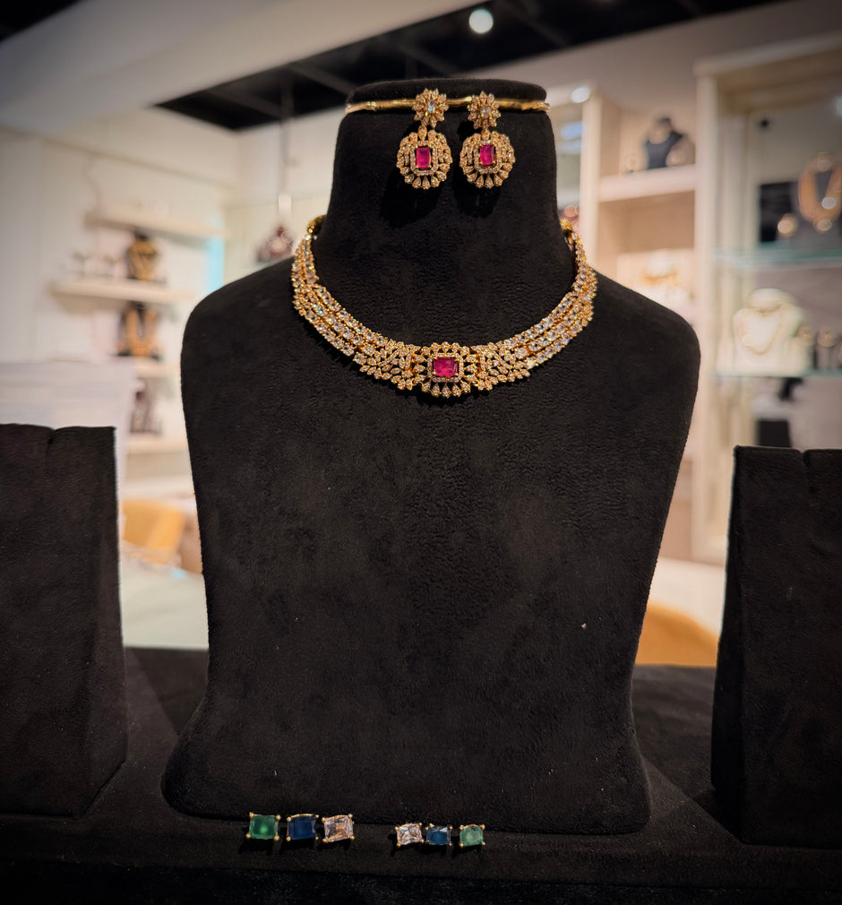 4 in 1 Convertible Stone Necklace Set