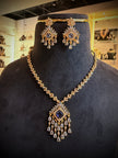Purple Sunburst Short Necklace Set