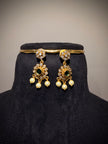 Antique Stone Pearl Drop Neckalce Set