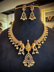 Regal Elephant Lakshmi Hasli Necklace Set