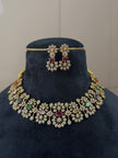 Navratna Floral Choker Necklace Set