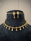 Tear Drop Stone Choker Necklace Set
