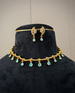 Tear Drop Stone Choker Necklace Set