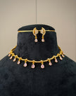 Tear Drop Stone Choker Necklace Set