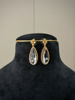 Smoky CZ Teardrop Necklace Set