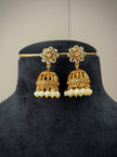 Designer Green Stone Jhumka Necklace Set