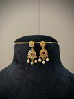 Antique Stone Pearl Drop Neckalce Set