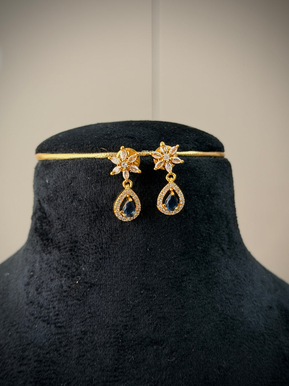 Elegant CZ Teardrop Necklace Set