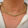 CZ Teardrop Short Necklace Set