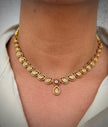 CZ Teardrop Short Necklace Set