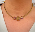 Ruby Green Antique Gold Necklace Set