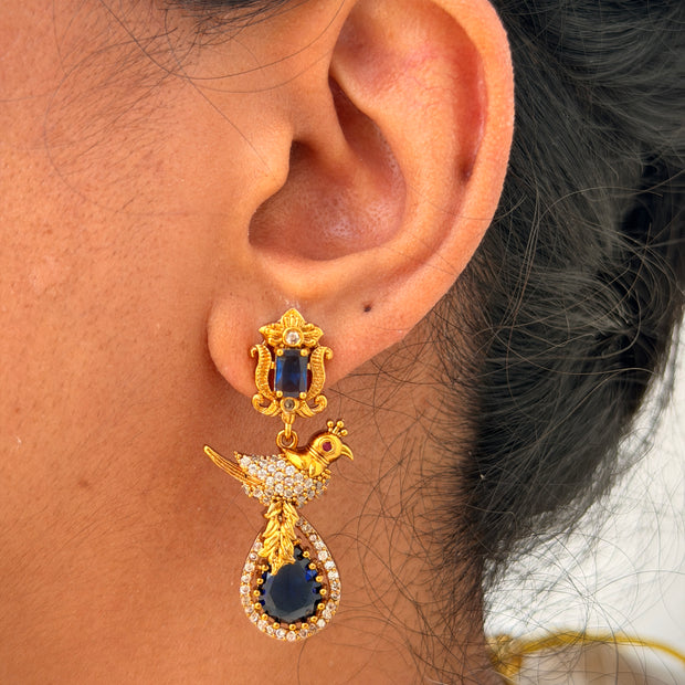 Elegant Peacock Motif Necklace Set