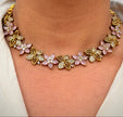 Blossom Crystal Flower Necklace Set