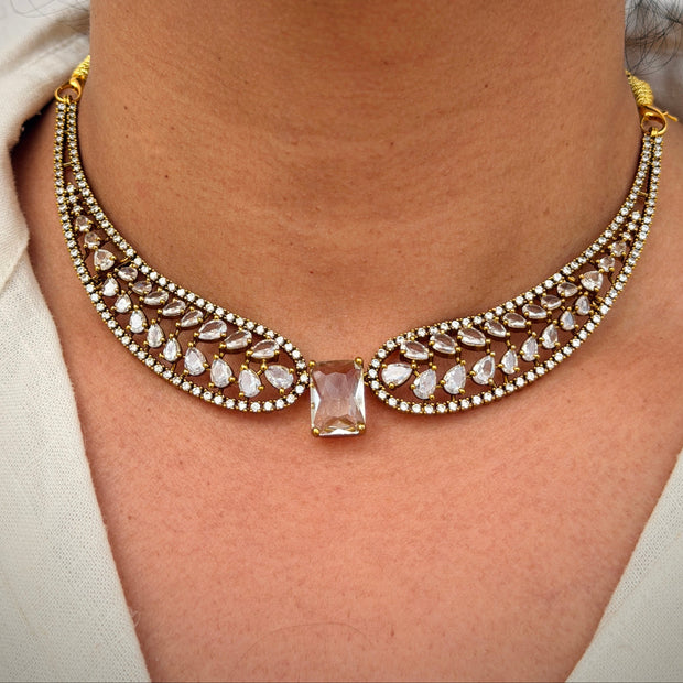 Center Stone Hasli Necklace Set