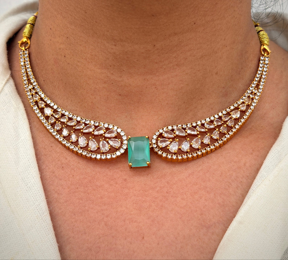 Center Stone Hasli Necklace Set