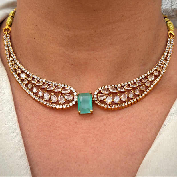 Center Stone Hasli Necklace Set