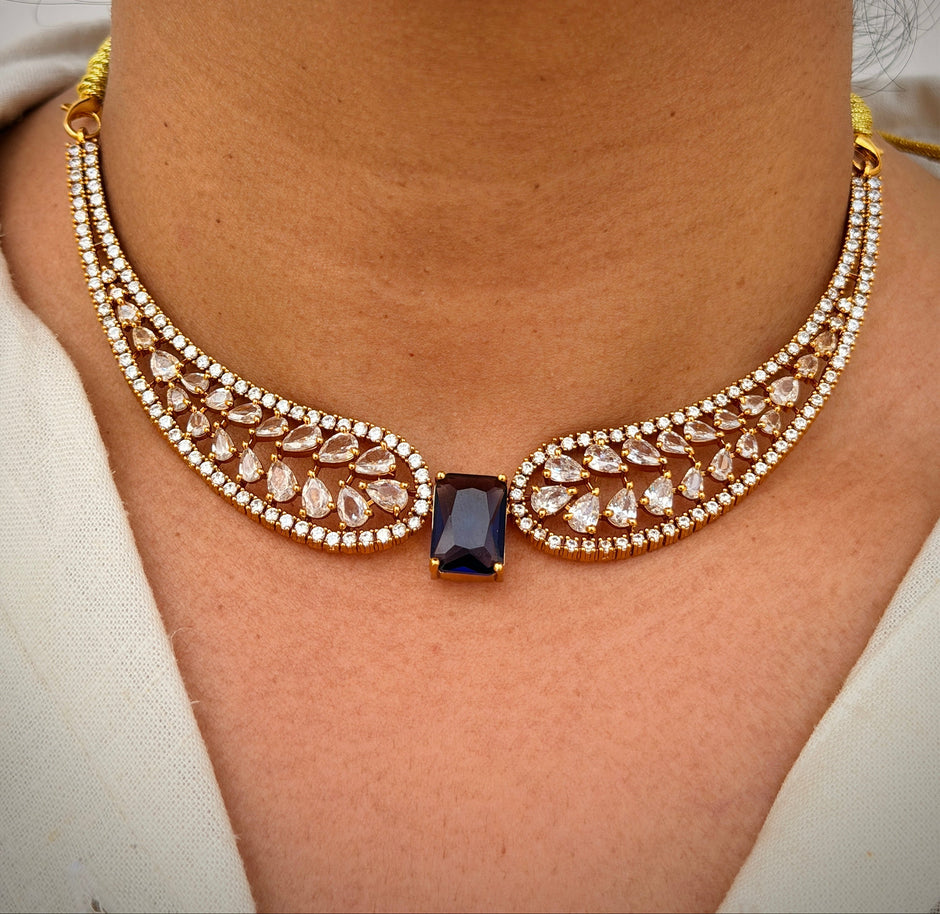 Center Stone Hasli Necklace Set