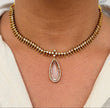Smoky CZ Teardrop Necklace Set