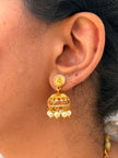 Lakshmi Ruby Pearldrop Necklace Set