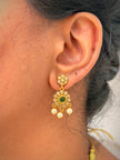 Antique Stone Pearl Drop Neckalce Set