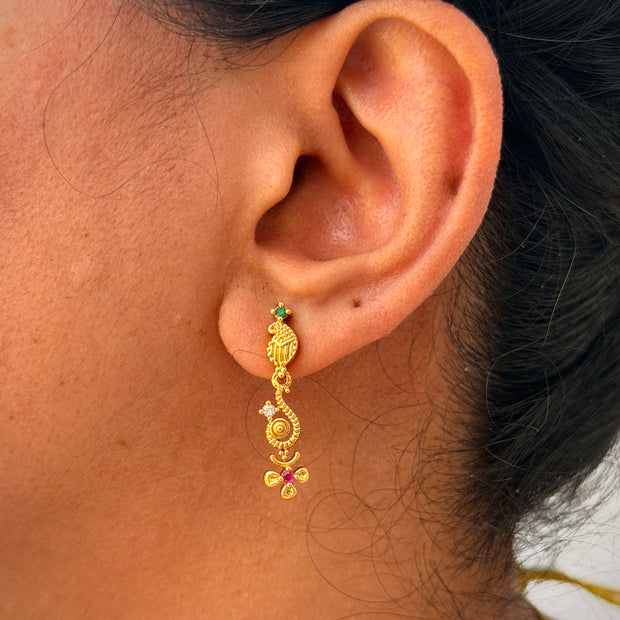 Antique Gold Floral Necklace Set